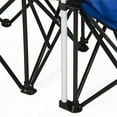 thumbnail image 4 of ChicCrest Double Camping Chair, Folding Camp Chair with Removable Umbrella, Cup Holders, Cooler Bag, Side Pocket & Carry Bag, 2-Person Beach Chair for Outdoor, Sports, Concerts, Travel, Picnic (Blue), 4 of 7