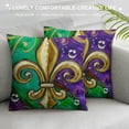 thumbnail image 3 of PHYHOO Mardi Gras Pillow Covers , Beads Decor Holiday Farmhouse Pilow Case Decoration for Home Sofa Couch, 3 of 5