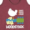 thumbnail image 3 of Woodstock - Guitar - 3 Days of Peace & Music - Women's Racerback Tank Top, 3 of 5