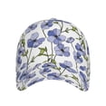 thumbnail image 2 of Naloa Original Classic Low Profile Hat Men Women Baseball Cap Dad Hat Adjustable Unconstructed Blue Flax Flowers Print Cap, 2 of 9
