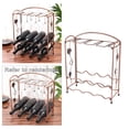 thumbnail image 3 of Estante para vinos Tendencias No requiere ensamblaje Elegante y elegante moderno Colgador de Soporte apilable de 2 niveles para Bronce Macarena Estante para vino Estante para vino, 3 of 8