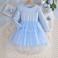 thumbnail image 5 of WMQPNNS Girls Tutu Dress Girls Dresses Size 14-16 Ruffle Long Sleeve Sequin Party Layered Tulle Dress Princess Birthday Gown Holiday Dresses(Size 3-4 Years, Blue-c), 5 of 9