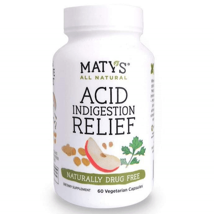Matys All Natural Acid Indigestion Relief Eases Heartburn Reflux 60 Capsules Walmart Com