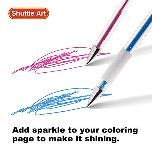 Glitter Gel Pens Adults Coloring Books