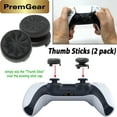 thumbnail image 7 of PlayStation DualSense Wireless Controller (Volcanic Red) for PlayStation 5 (PS5) with PremGear ThumbSticks (2 pack: 1 High-Rise, 1 Mid-Rise), 6ft USB Charging Cable, Wall Adapter & Cloth, 7 of 7