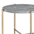 thumbnail image 3 of HomeRoots 485862 24 x 26 x 26 in. Champagne & Light Gray Manufactured Wood & Metal Round End Table, 3 of 5