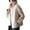 White, variant on Fesfesfes Women Flannel Jacket Coral Velvet Zipper Sweater, Plush Thickened Fall And Winter New Double-sided Velvet Warm High Collar Coat On Sale
