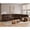 Dark Brown, variant on Ellesophas 109" Power Reclining Sectional Sofa, Light Brown Faux Leather Modular Couch with 2 Storage Consoles & 4 Cup Holders, Living Room Furniture Set