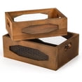 thumbnail image 1 of shiyou-2 Pack Wood Nesting Storage Crates with with Metal Wire, Decorative Rustic Storage Box, Nesting Storage Container Box for Fruit, Vegetables, Kitchen, Bathroom, Pantry Supplies, 1 of 4