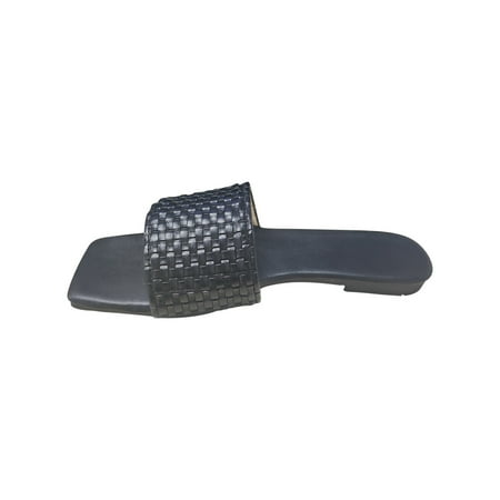

Womens Leisure Vacation Comfortable Woven Open Toe Beach Square Sandals Summer Open Toe Slide Sandals Comfortable Flats Flip-Flops Sandal Casual Platforms Wedge Sandals Heeled Sandals A39196