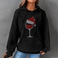 thumbnail image 4 of PFRNLF Christmas Hoodies for Women No Boundarie Casual Long Sleeve Drawstring Waffle Pullover Tops Loose Hooded Sweatshirt, 4 of 5