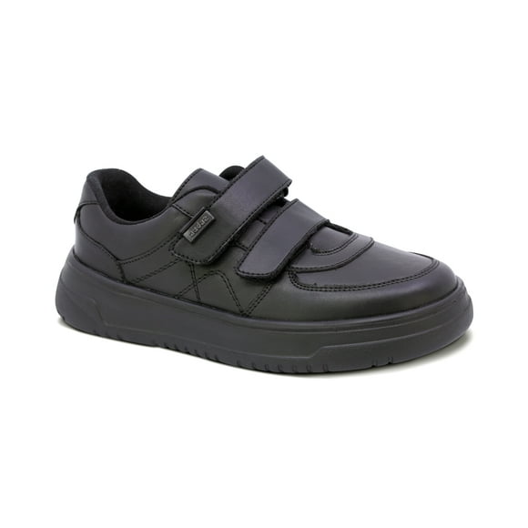 Tenis escolar Audaz para niño en piel negro Raptor con doble tira de contacto