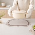 thumbnail image 3 of Unique Bargains 2 Pcs Irregular Shape Placemat Brown PU, 3 of 5