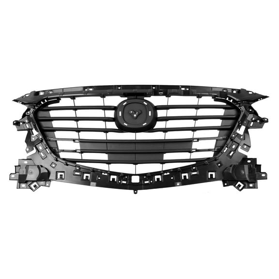 New Aftermarket Premium Fit Matte-Black Front Grille BANE50712D fits 2017-2018 Mazda 3 I Touring Hatchback 4-Door