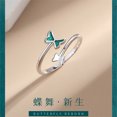 thumbnail image 2 of Anillos ajustables de Plata de Ley 925 para mujer, joyería fina de boda, accesorios de regalo, joyería de Argent 925, 2 of 2