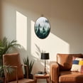 thumbnail image 5 of Canvas Wall Art Fog Forest Foggy Forest Tall Pine Trees Mystic Atmosphere Layered Oval Framed Canvas Prints Vintage Wall Hanging Decor for Home Office Decorations 8.6"x11.4", 5 of 7