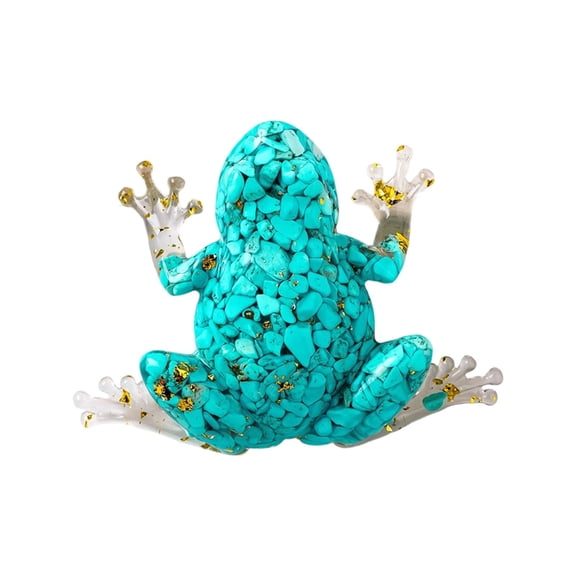 Healing Figurines - Handmade Resin & Gemstone Zen Decor for Aquariums, Fishbowls & Home - Spiritual Gift with Amethyst & Rose Quartz