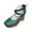 Green, variant on OAVQHLG3B Women's Cute Casual Buckle High Heeled Thick Heeled Shallow Platform Shoes