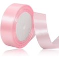 thumbnail image 1 of LAICAIW Solid Color Blush Pink Satin Ribbon, 1 Inches x 25 Yards Fabric Satin Ribbon for Gift Wrapping, Crafts, Hair Bows Making, Wreath, Wedding Party Decoration and Other Sewing Projects, 1 of 7