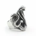 thumbnail image 3 of K-KED Vintage Exaggerate Snake Shaped Stainless Steel Boiled Black Rings Size 8-13, 3 of 6