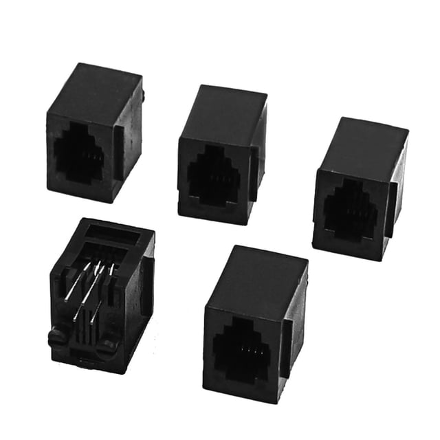 5 Pcs Connecteurs Femelles RJ9 RJ10 RJ22 4P4C PCB pour Combiné de Téléphone