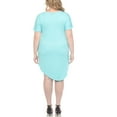 thumbnail image 3 of White Mark Maternity V-Neck Folded Sleeves Knee-Length Dress with Pockets, Women's, S-3X, 3 of 5
