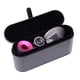 thumbnail image 3 of Caja de almacenamiento portátil de PU para secador de pelo, compatible con bolsas organizadoras con tapa magnética. Negro, 3 of 9