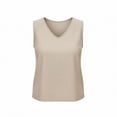 thumbnail image 6 of Horkkom Sleeveless Tops for Women Wide Strap Solid Color Tank Tops Work Loose Casual Tops,S-2XL, 6 of 7