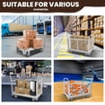 thumbnail image 6 of Warehouse Wire Mesh Hand Truck, Silver 2200lbs, Secure Foldable Cage Cart, Stable Transport Dolly with Swivel Wheels for Storage, Retail, 6 of 10