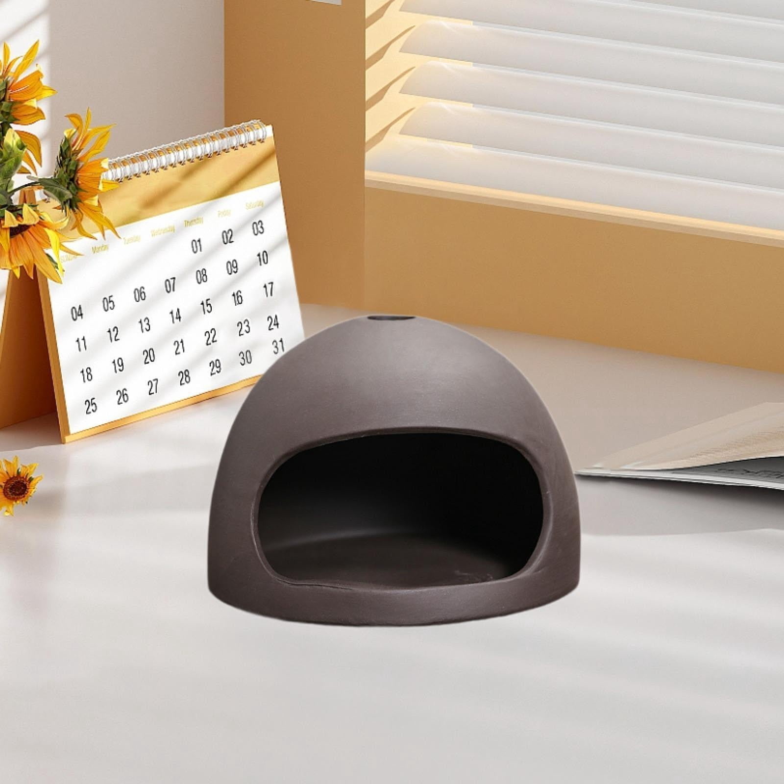 Zxpjkyu Palo Santo Holder Incense Burner Housewarming Gift Home Fragrance Desk Porcelain Semicircular