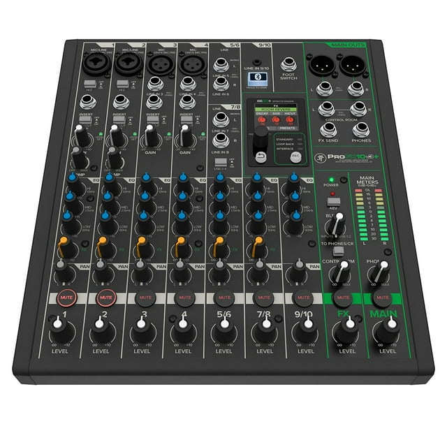 Mackie ProFX10v3+ Series 10-Channel Analog Mixer for Studio-Quality Recording and Live Streaming With Enhanced FX, USB Recording Modes and Bluetooth