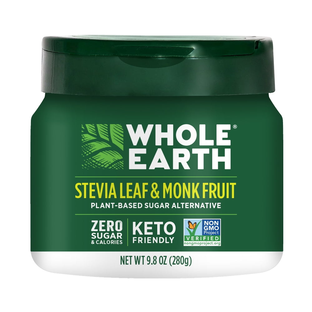 Whole Earth Stevia & Monk Fruit Zero Calorie Sweetener, 9.8 Oz (280 g