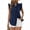 Dark Blue, variant on Womens Summer Tops Sleeveless Denim Vest Top V Neck Button-Down Summer Casual Shirt, Horn Buttons Sleeveless Denim Blouse Blue M