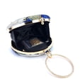 thumbnail image 6 of Womens Evening Bag Clutch Purse Luxury Handbag Embroidery Wedding Bag Crane-Print Small Round Evening Bag,Gold, 6 of 10