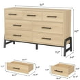 thumbnail image 2 of BeesClover Commode à 7 Tiroirs pour Chambre, Commode Autoportante de 52 Pouces de Large avec Rangement, Coffre de Rangement en Bois pour Salon, Chambre, Entrée, 2 of 8