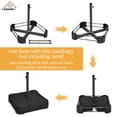 thumbnail image 5 of CASAINC 15 ft. Iron Market Patio Umbrella with Base and Solar LED Strip Lights in Dark Gray, 5 of 11