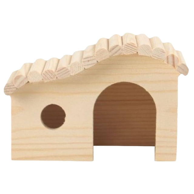 Escondite de Hámster de Madera, Cabaña para Dormir de Animales Pequeños, Juguete de Jaula, Decoración Del Hábitat de Hámster para Hámsteres, Animales