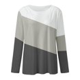 thumbnail image 4 of SNKSDGM Hauts à Manches Longues Grande Taille pour Femmes Blouses à Manches Longues pour le Travail T-Shirt Décontracté à Col Rond Imprimé Respirant TG, 4 of 4