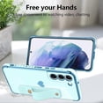 thumbnail image 4 of for Samsung Galaxy S21 5G Case with Strap Stand Love Hearts Design for Women Girl Men, Plating with Wristband Kickstand Camera Lens Protection Bumper for Galaxy S21 5G-Blue, 4 of 12