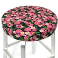 thumbnail image 3 of Hirioo Trendy Floral for Round Bar Stool Seat Covers Washable Stool Cushion Slipcover Elastic Bar Chair Covers for 12-14 Inch Chair-14 inch, 3 of 7
