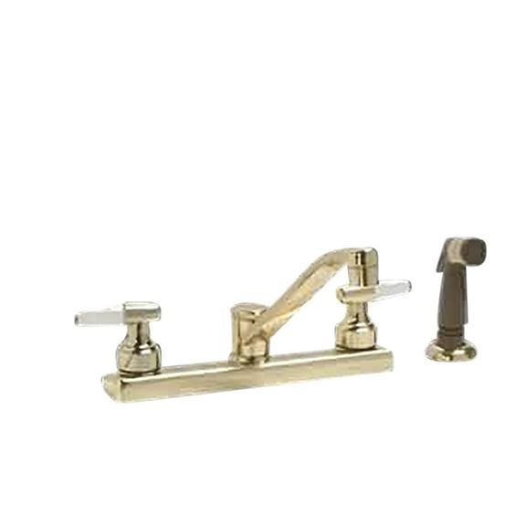 Widespread Kitchen Faucet Bathroom Sink Tap Brass 2 Handles W/ Sprayer| Renovators Supply