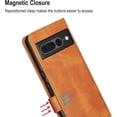 thumbnail image 5 of Case for Google Pixel 7 Pro (Not for 7) Wallet Flip Cover [RFID Blocking] [3 Card Holder 1 Money Pocket] [Magnetic Closure] [Stand Kickstand] PU Leather Folio Case for Pixel 7 Pro - Tan, 5 of 13