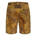 thumbnail image 6 of Disketp Men'S Swim Trunks Hawaiian Breathable Surf Beach Swimsuits Mesh Lining Beach Shorts With Pockets-Vintage Map, 6 of 9