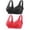 Red, variant on Azrian Women's Plus Size Seamless Comfy Bra,2PC No Steel Ring Lactation Vest Bra Back Adjustment Yoga Running Bra XXL Size,Red on