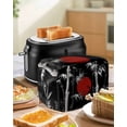 thumbnail image 4 of Black White Botanical Toaster Cover 2 Slice, Small Kitchen Appliance Covers, Red Moon Ink Wash Art Classic Toaster Oven Cover with Loop, Bread Machine Cover Polyester Dust Cover Protection, 4 of 4