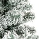 7.5ft Neige Floqué Artificiel Crayon Arbre de Noël Décoration de Vacances W / Support en Métal - Vert – image 4 sur 6