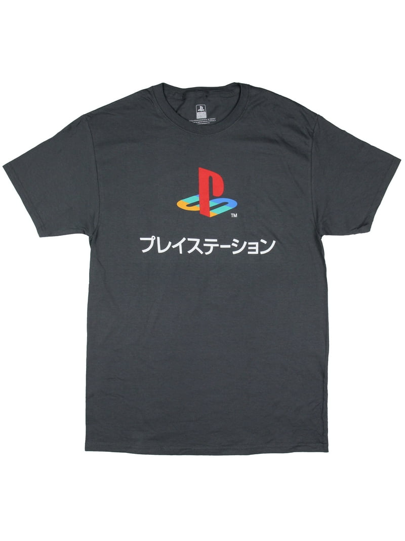 Playstation Men's Game Console Logo Katakana Design Adult Graphic