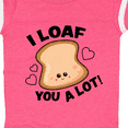 thumbnail image 4 of Inktastic I Loaf You a Lot with Cute Bread Clip Art Boys or Girls Baby Bodysuit, 4 of 5