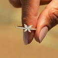 thumbnail image 3 of 925 Sterling Silver Cute Butterfly Rings for Women Dainty 14k Gold Plated CZ Rhinestone Insect Stacking Promise Ring Mother Daughter Ring Jewelry Christmas Gifts for Friends, 3 of 6