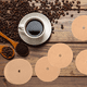 thumbnail image 5 of 800 filtros de café de percolador sin blanquear, filtro de papel de café desechable de 3,75 pulgadas, filtros de café de disco de color madera, 5 of 5